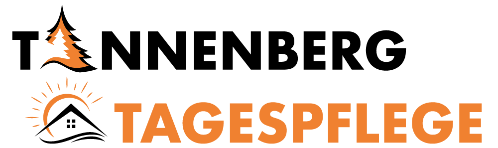 Logo des Seniorenheim Tannenberg Tagespflege mit orangefarbenem Schriftzug und stilisiertem Tannenbaum